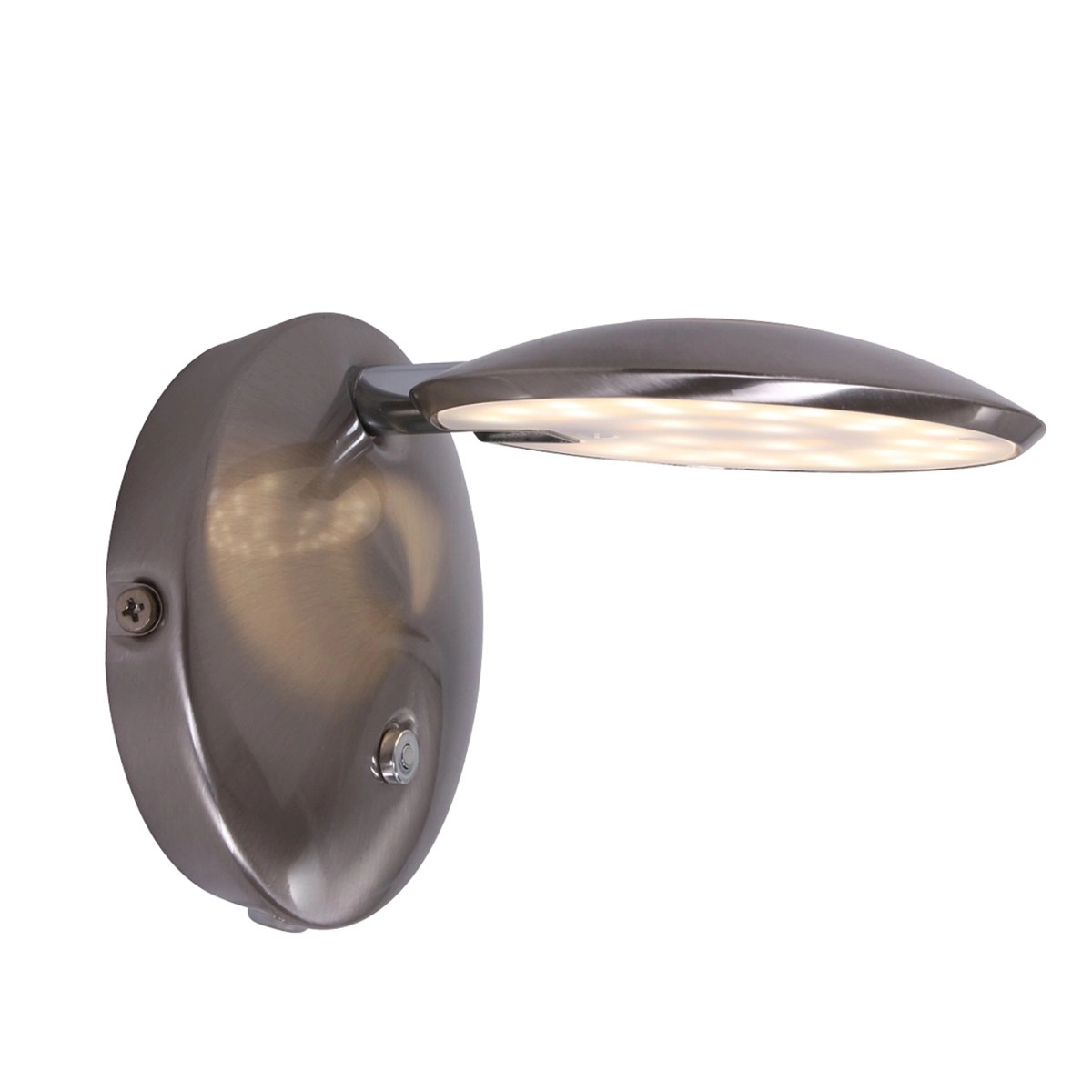 Spot mural LED Zenith 12 cm gris métallisé
