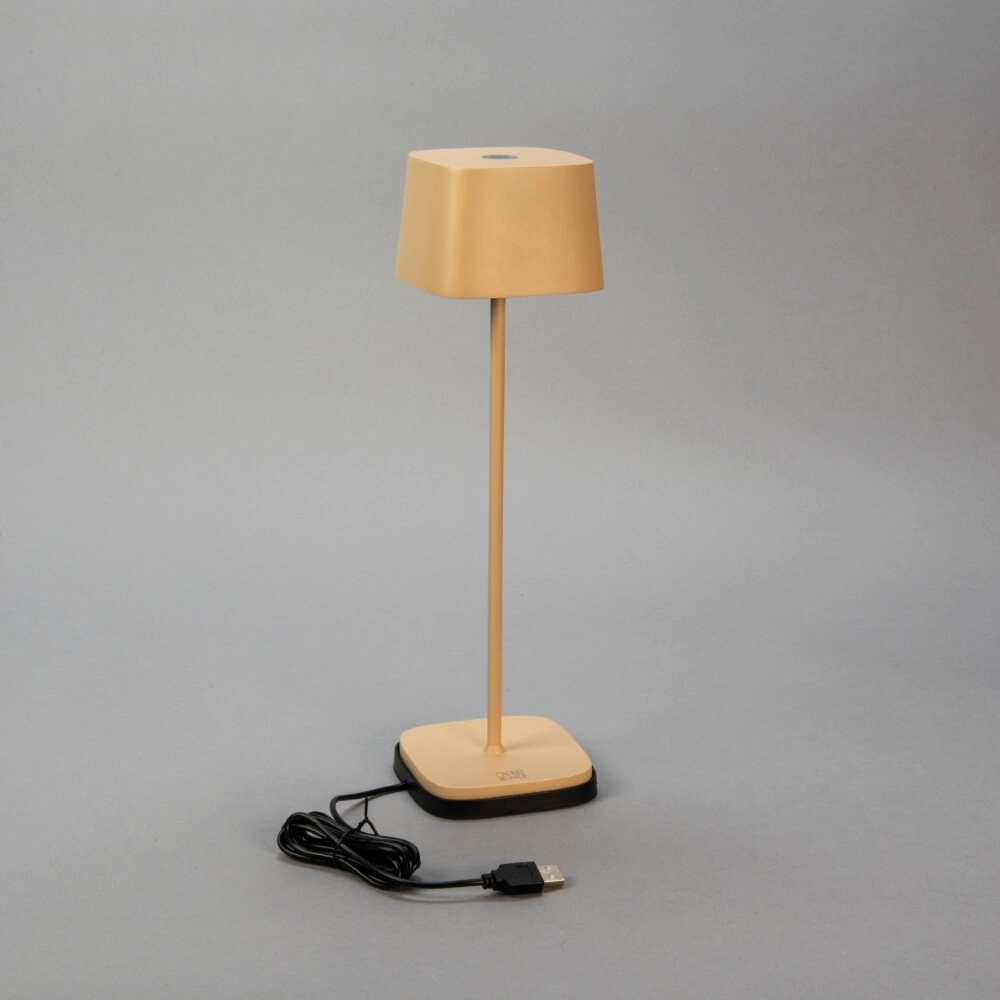 Lampe de table rechargeable Capri brun sable KonstSmide 7318307814330