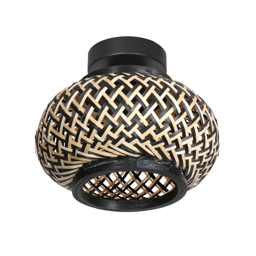 Lampe de plafond Nox Light avec une teinte en bambou Ø22,5 cm Steinhauer 8712746182958