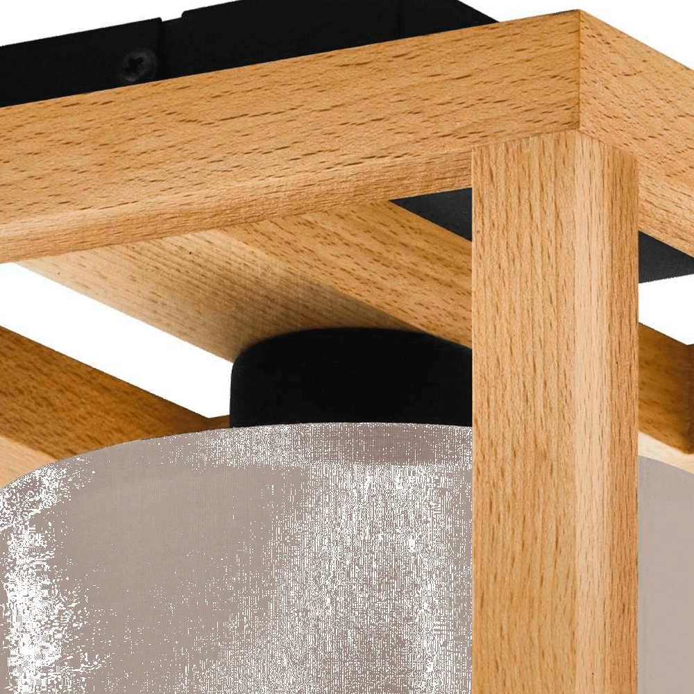 Plafonnier en bois Granados avec capuche grise Stars of Light 9008606240180