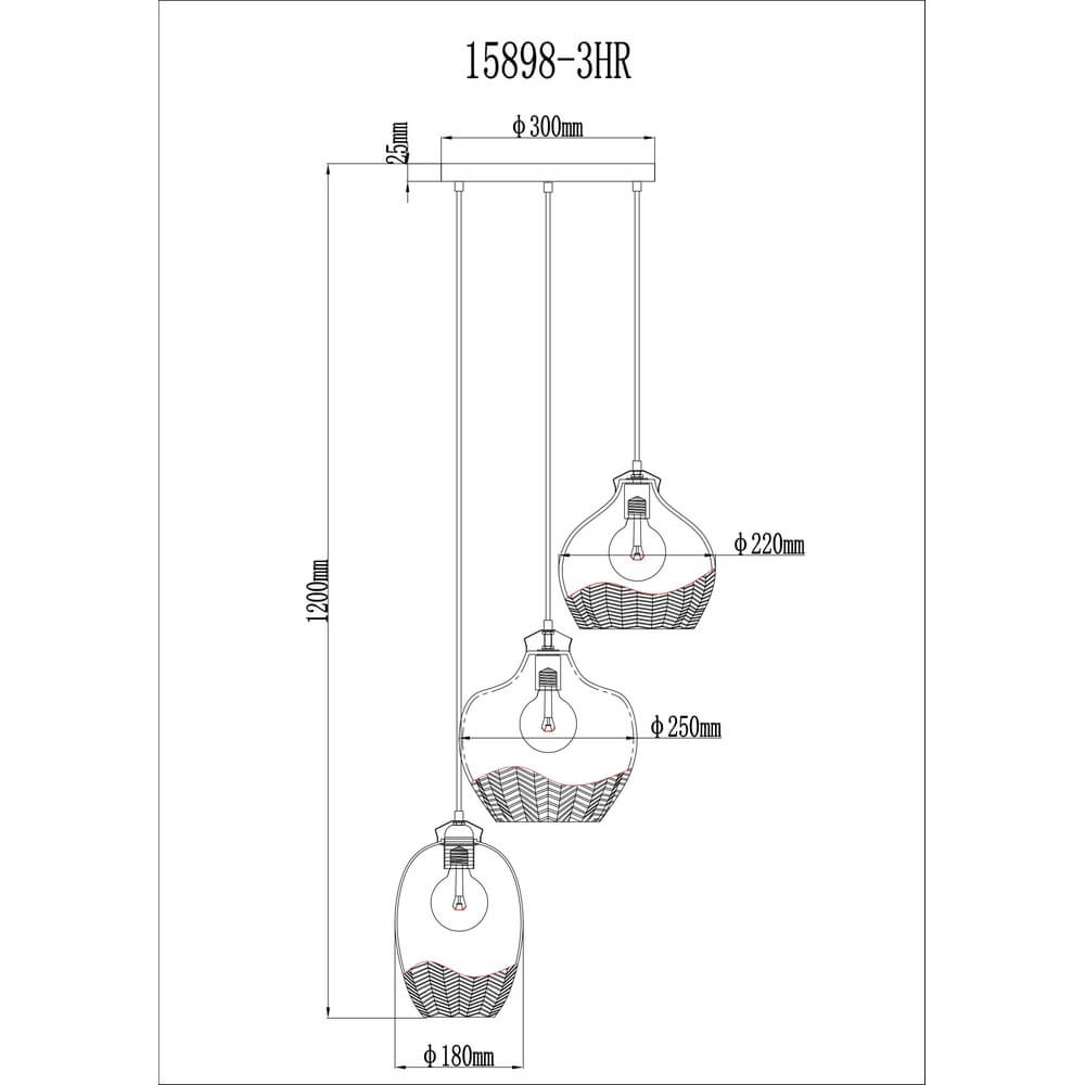 Suspension dorée Jessica avec verre coloré rond Globo 9007371487110