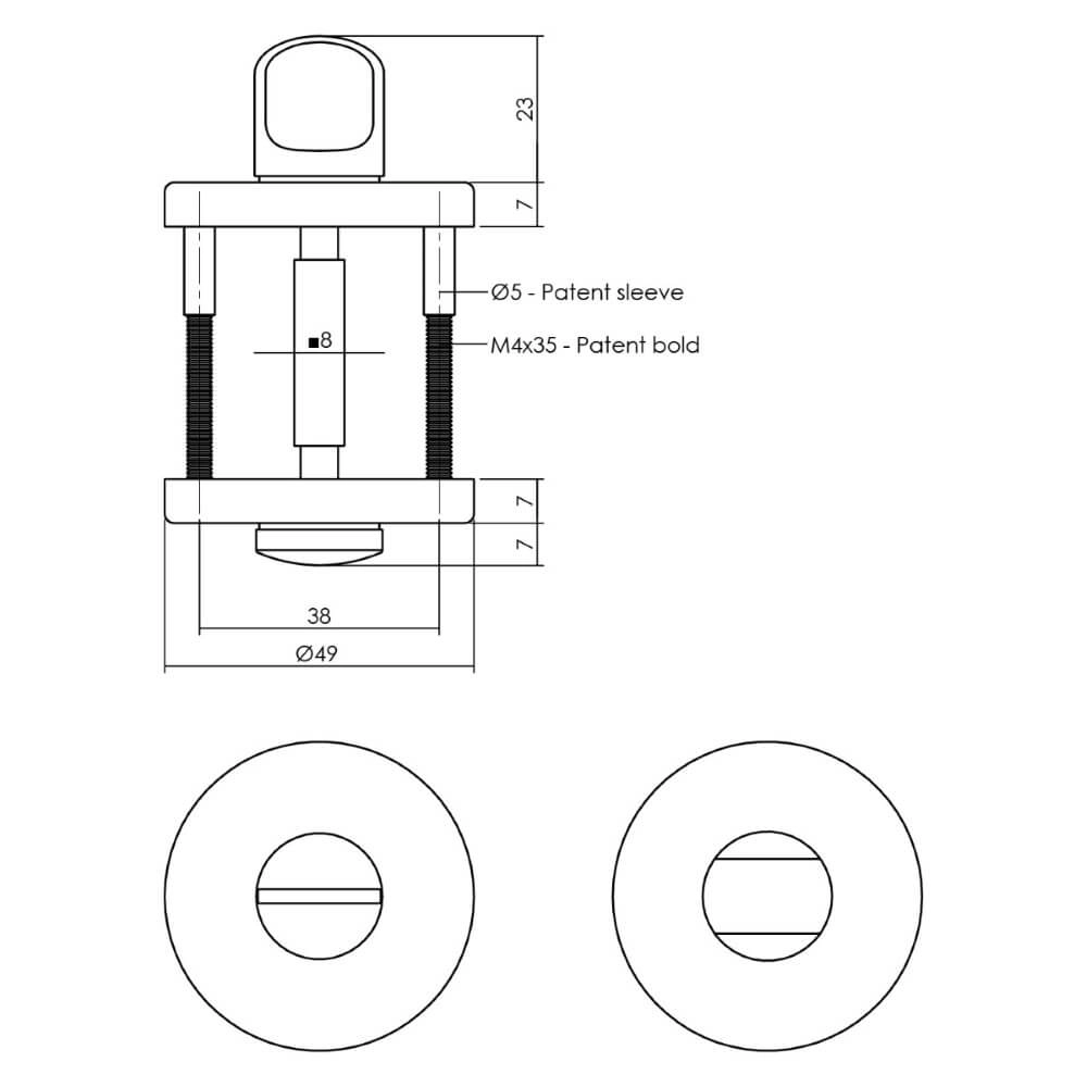 Fermeture WC ronde Tira anthracite Intersteel 8714186551042